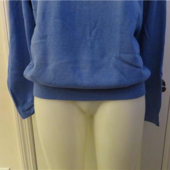 POLO GOLF RALPH LAUREN BLUE V-NECK  SWEATER M - Picture 3 of 5